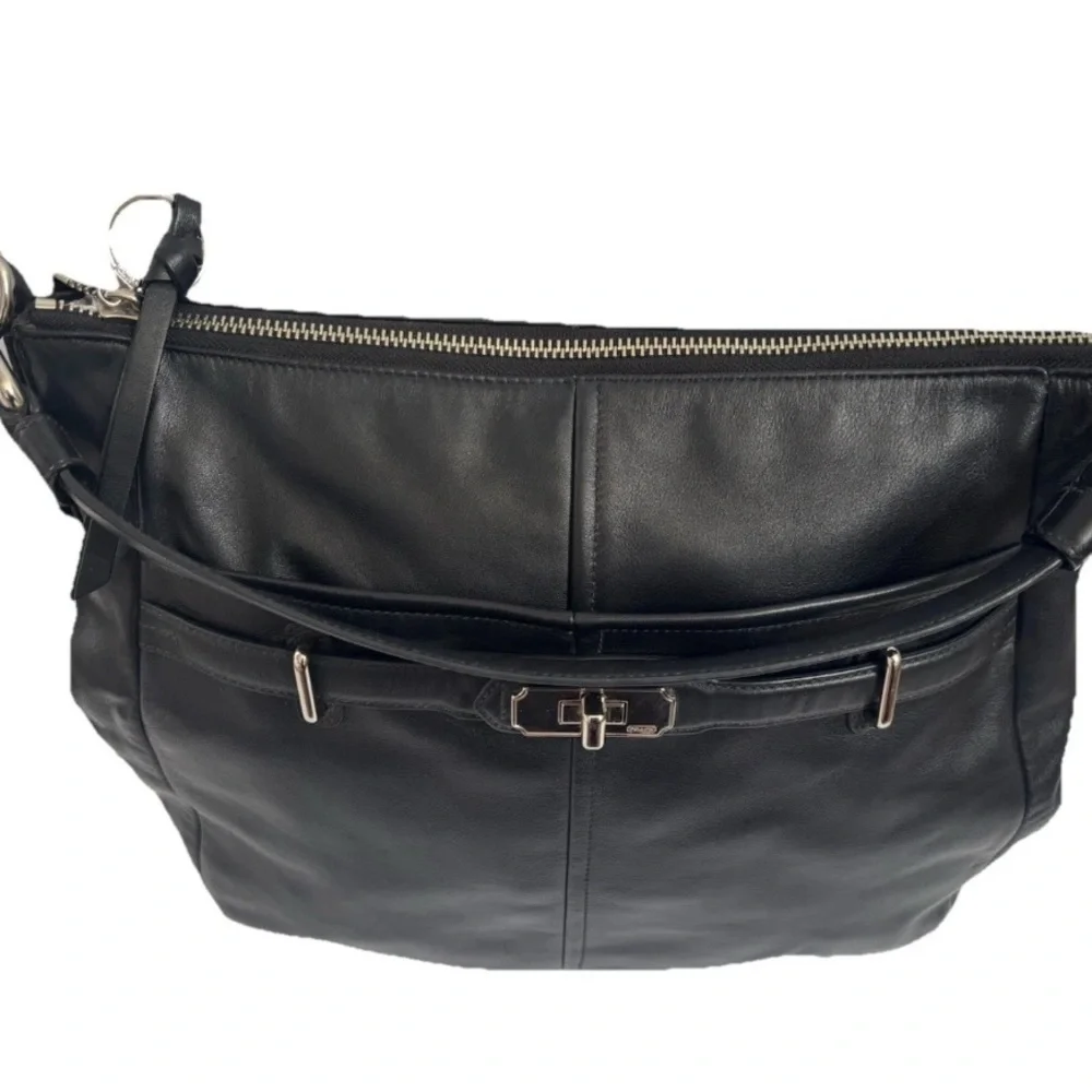 Coach Handbag ShoulderBag 17816 Black Leather Satchel